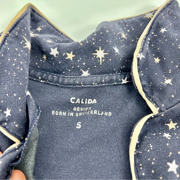 Calida Bamboo Navy Blue Star Galaxy Print Loungewear Pajama Set Medium - Picture 6 of 14
